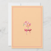 Hete Kleur Roze Freesia Bloemen Kaart (Achterkant)