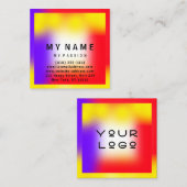 Hete Kleuren Vierkant Modern Minimaal Logo Consult Afsprakenkaartje (Voorkant / Achterkant)