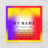 Hete Kleuren Vierkant Modern Minimaal Logo Consult Afsprakenkaartje (Voorkant)