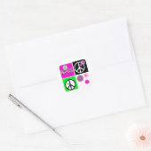 Hete Kleuren Vrede Ronde Sticker (Envelop)