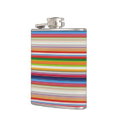 Hete kleurrijke strepen heupfles (Links)