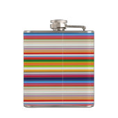 Hete kleurrijke strepen heupfles (Achterkant)