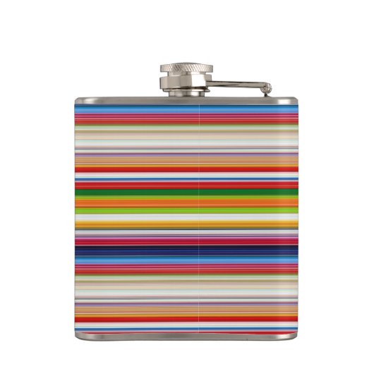 Hete kleurrijke strepen heupfles (Achterkant)