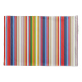Hete kleurrijke strepen kussensloop (Achterkant-Links)
