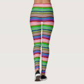 Hete kleurrijke strepen leggings (Achterkant)
