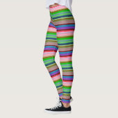 Hete kleurrijke strepen leggings (Links)