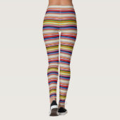 Hete kleurrijke strepen leggings (Achterkant)