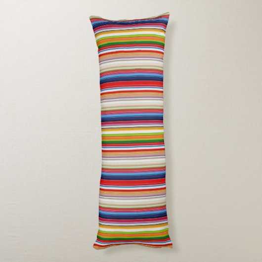 Hete kleurrijke strepen lichaamskussen (Achterkant (Verticaal))