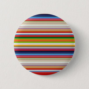 Hete kleurrijke strepen ronde button 5,7 cm