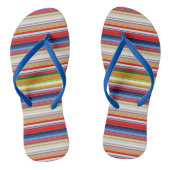 Hete kleurrijke strepen teenslippers (Voetbed)