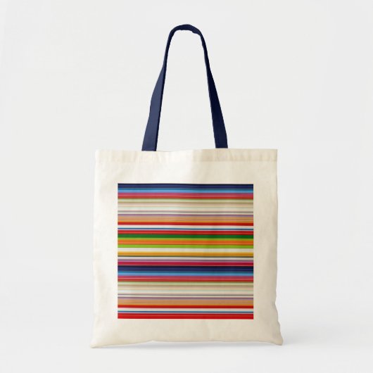 Hete kleurrijke strepen tote bag (Voorkant)