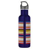Hete kleurrijke strepen waterfles  (Achterkant)