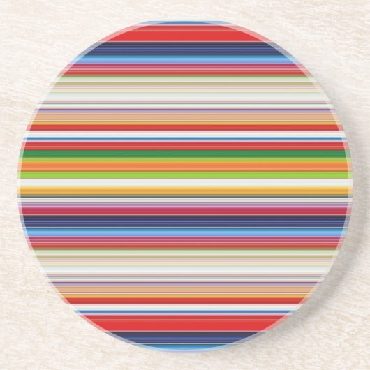 Hete kleurrijke strepen zandsteen onderzetter (Voorkant)