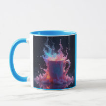 Hete koffie-eruptie in pastel