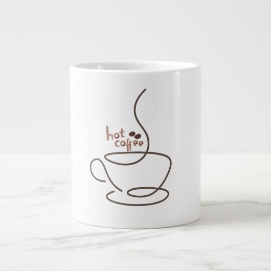 hete koffie lijn kunst mok (Voorkant)