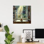 Hete koffie - Painterly Sill Life Art Style Poster (Thuiskantoor)