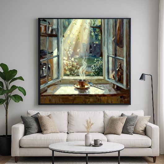 Hete koffie - Painterly Sill Life Art Style Poster