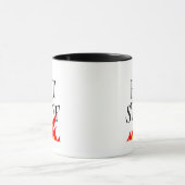 hete koffiemok met rode vuur vlammen mok (Midden)