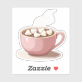 Hete kop Valentijnsdag cacao Sticker (Vel)