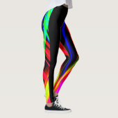 Hete Leggings Zwart en Kleurrijk Rood Sinaasappel (Rechts)