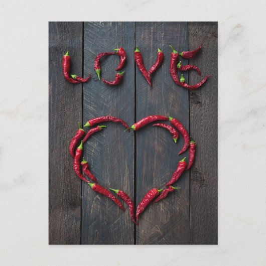 Hete liefde briefkaart (Voorkant)