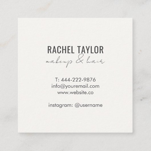 Hete lippen | Cool Graded Make-up Visitekaartje (Achterkant)