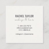 Hete lippen | Cool Yellow Make-up Visitekaartje (Achterkant)