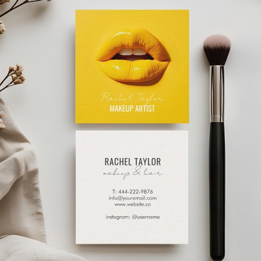 Hete lippen | Cool Yellow Make-up Visitekaartje