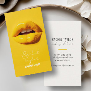 Hete lippen   Cool Yellow Make-up Visitekaartje