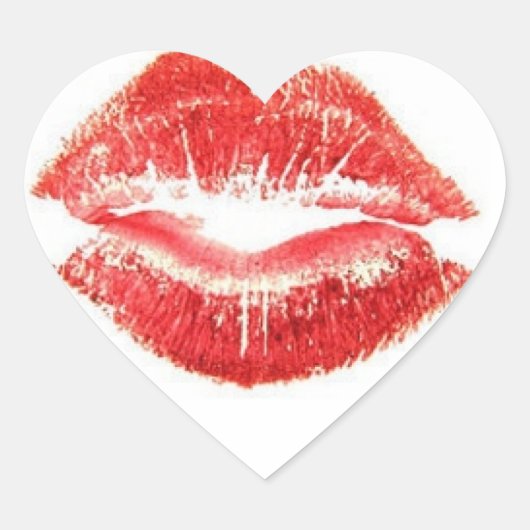 HETE LIPPEN HART STICKER (Voorkant)