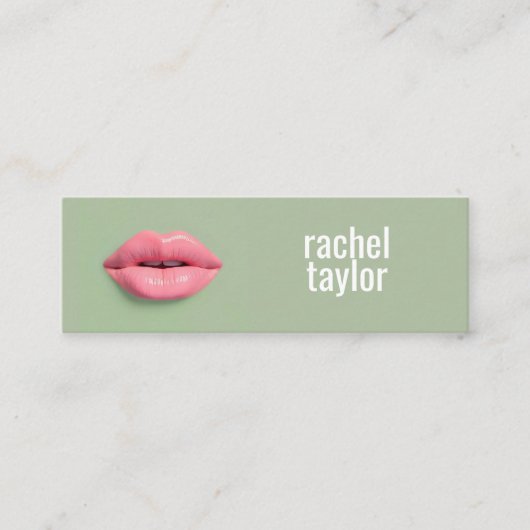 Hete lippen | Mint make-up Visitekaartje (Voorkant)