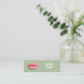Hete lippen | Mint make-up Visitekaartje (Staand voorkant)