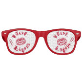 hete lippen, rode lippen retro zonnebril (Voorkant)
