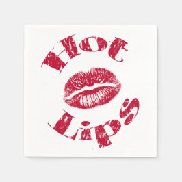 hete lippen, rode lippen servet
