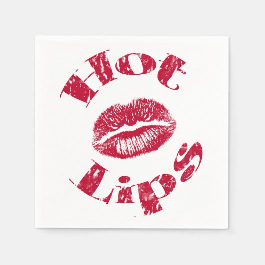 hete lippen, rode lippen servet (Voorkant)