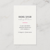 Hete lippen | Roze make-up Visitekaartje (Achterkant)