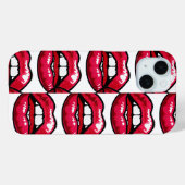 hete lippen telefoonhoesje Case-Mate iPhone case (Achterkant (horizontaal))