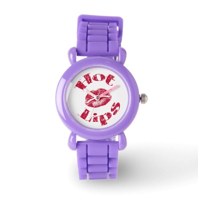 Hete lips, rode lips horloge (Voorkant)