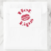 Hete lips, rode lips rechthoekige sticker (Tas)