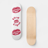 Hete lips, rode lips skateboard (Voorkant)