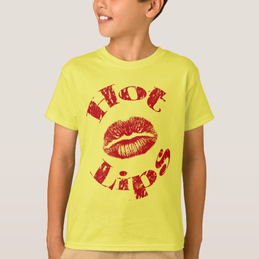 Hete lips, rode lips t-shirt (Voorkant)
