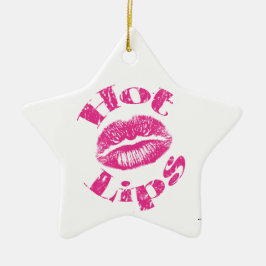 Hete lips! Roze lips Keramisch Ornament