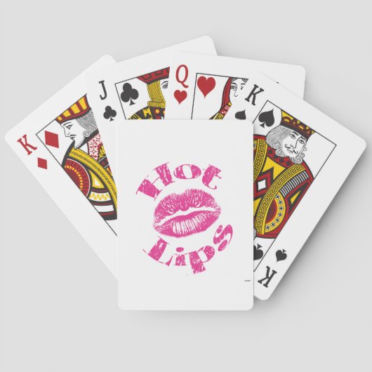 Hete lips! Roze lips Pokerkaarten (Achterkant)