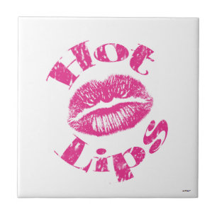 Hete lips! Roze lips Tegeltje