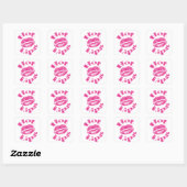 Hete lips! Roze lips Vierkante Sticker (Vel)