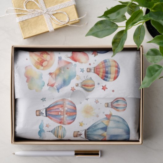 Hete lucht Ballons Tissuepapier (Geschenk)