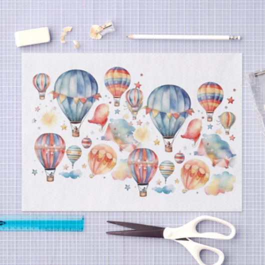 Hete lucht Ballons Tissuepapier (Craft)