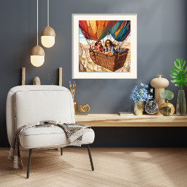 Hete lucht ballonvaart in Cappadocia, Turkije Afdr Poster