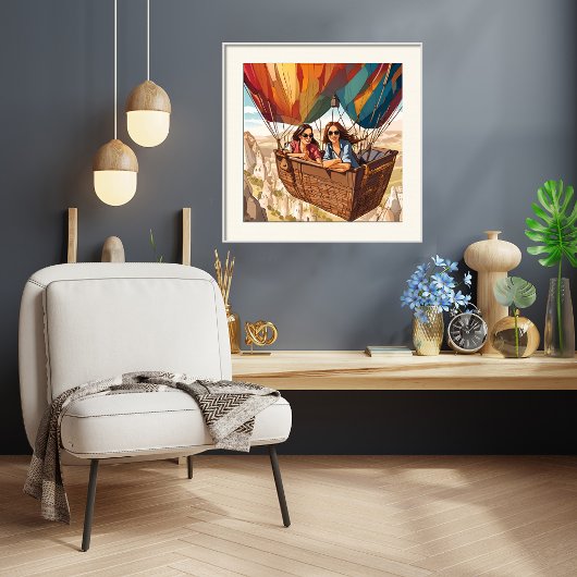 Hete lucht ballonvaart in Cappadocia, Turkije Afdr Poster