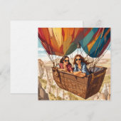 Hete lucht ballonvaart in Cappadocia, Turkije Feestdagenkaart (Voorkant / Achterkant)